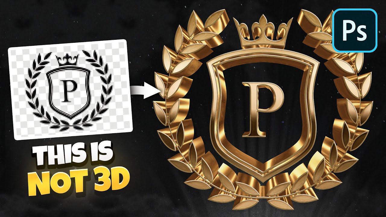 Эффект 3D-золотого текста с помощью ОДНОГО смарт-объекта в Photoshop!