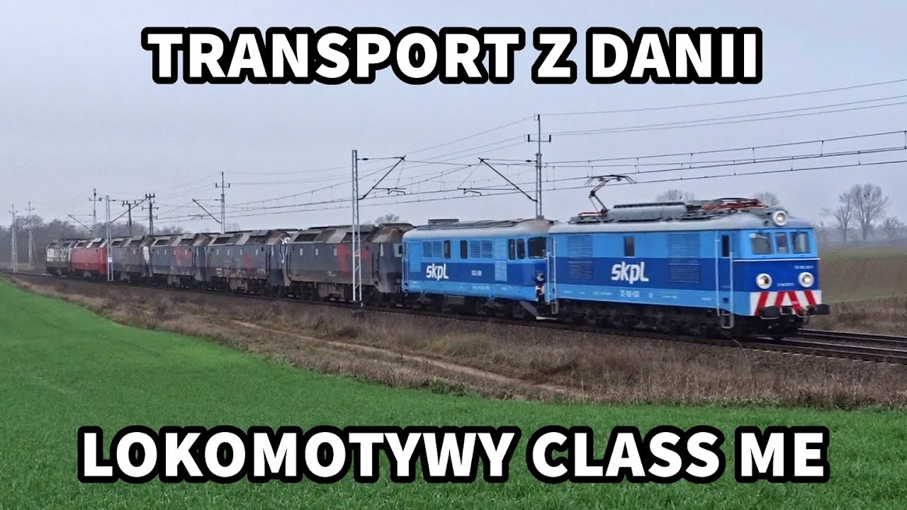 Transport lokomotyw DSB Class ME z Danii do Polski. Pociągi towarowe w Otuszu