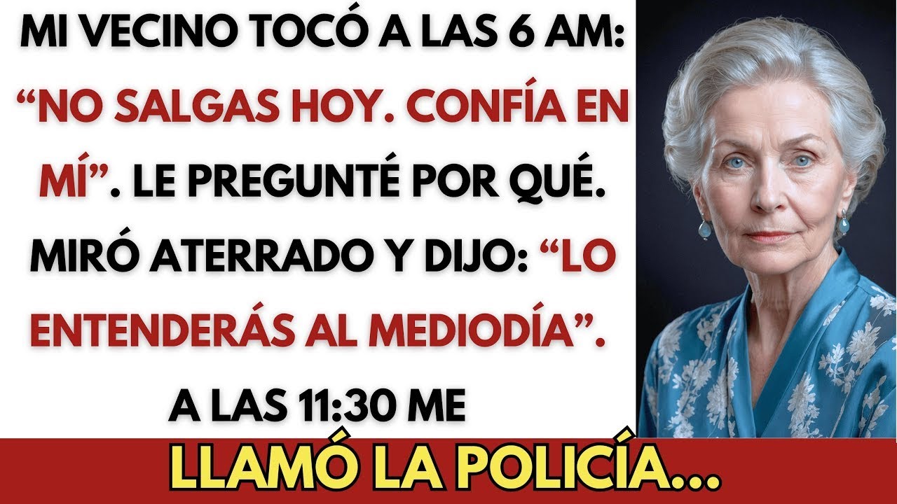 Mi vecino tocó a las seis de la mañana： «No salgas hoy  Confía en mí»  Al mediodía entend