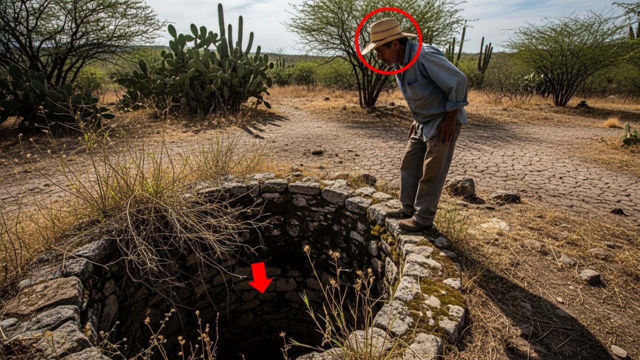 Granjero heredó el pozo seco y descubrió qué había en el fondo desde 1850.