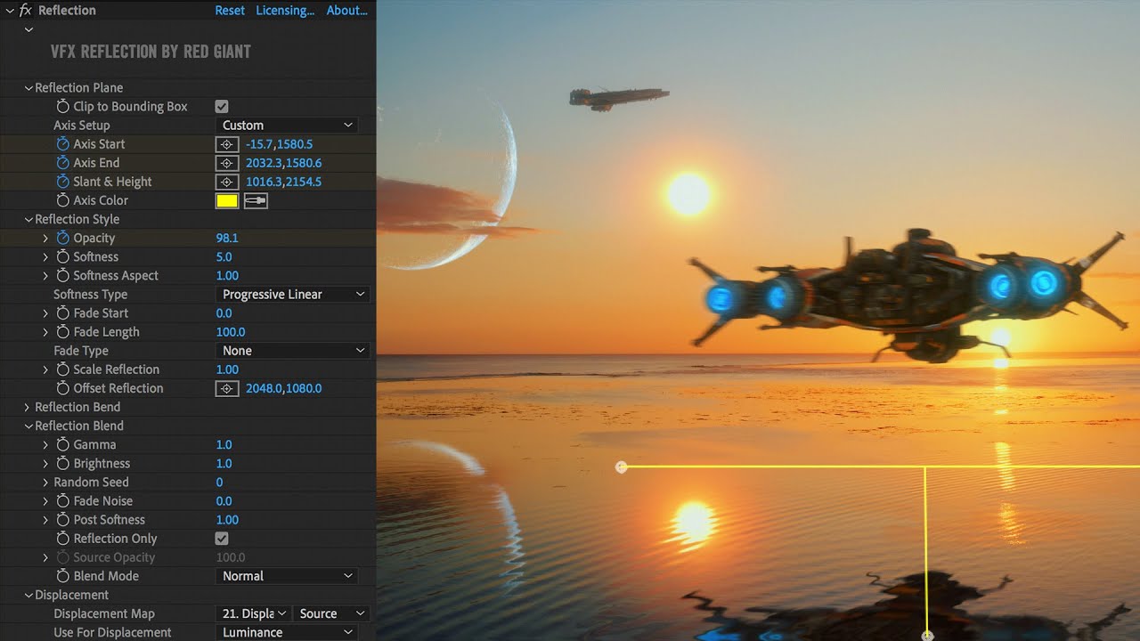 Compositing in VFX Suite: adding post render shadows, reflections, and depth of field