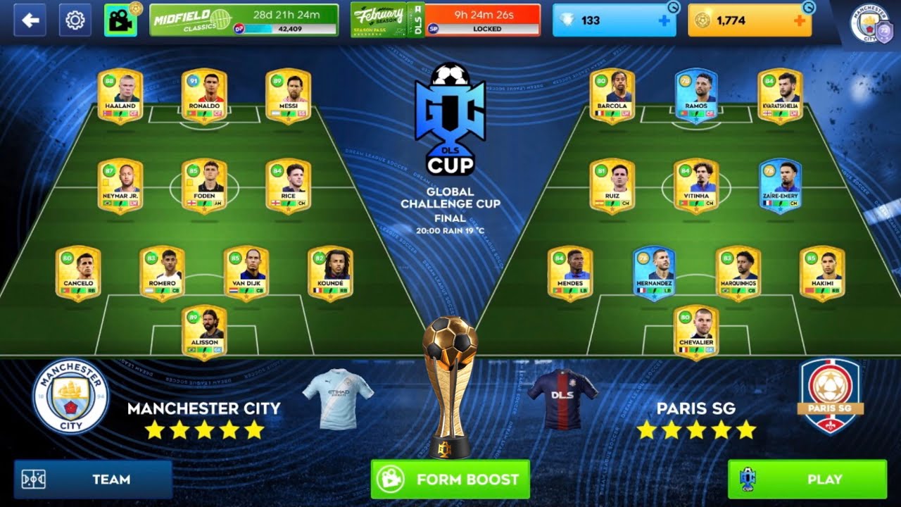 Dls 26 | Manchester City Vs Paris Vs Chelsea | Global Challenge Cup Final 🏆🔥