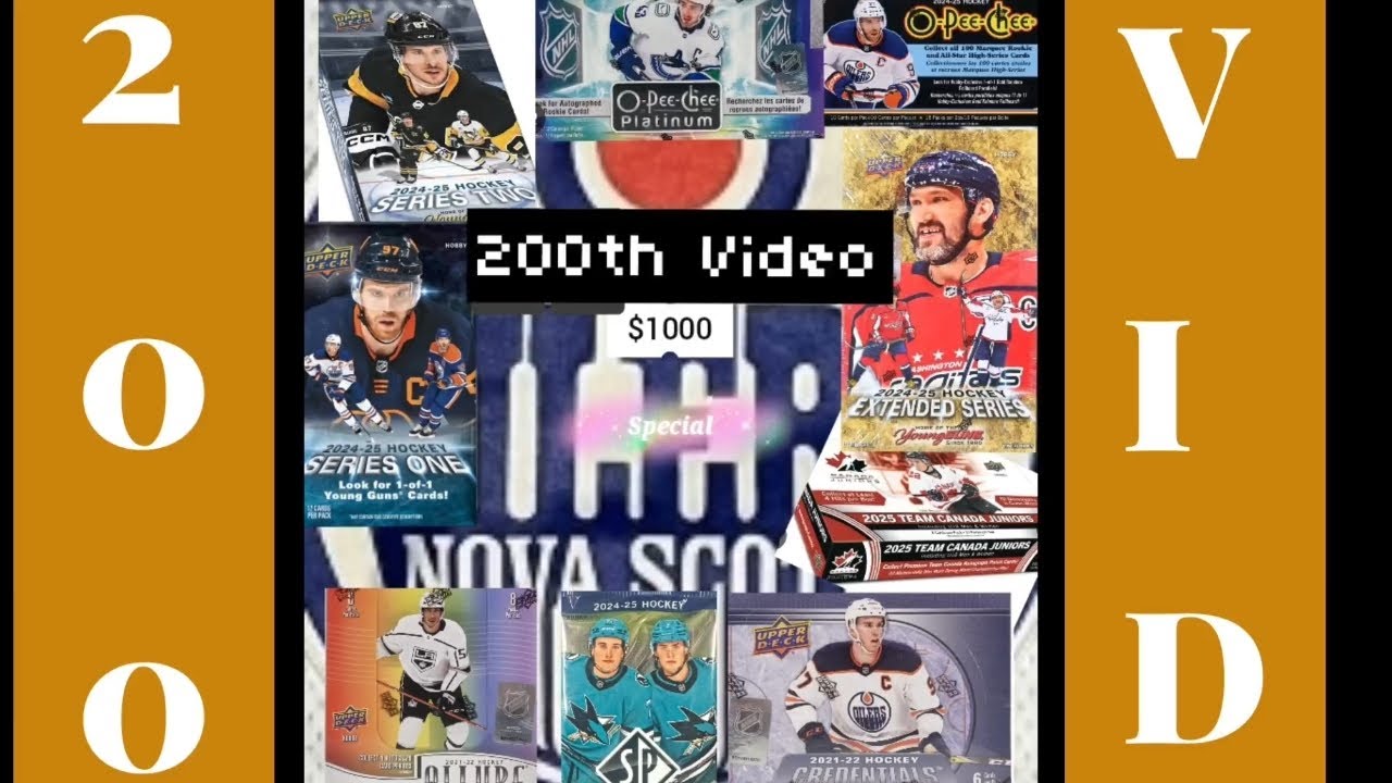 200TH Video Special $1000 NHL Hockey Card Hobby Boxes 