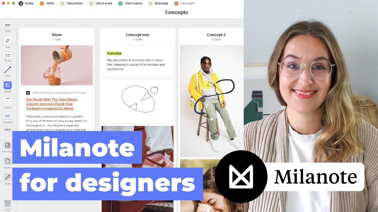 Branding projects in Milanote - get organised and more productive