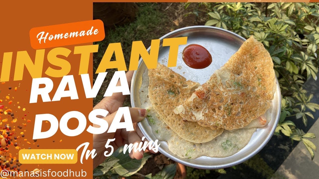 Instant रवा डोसा in just 5 minutes 😍😍Rava Dosa Recipe @ManasisFoodHub 