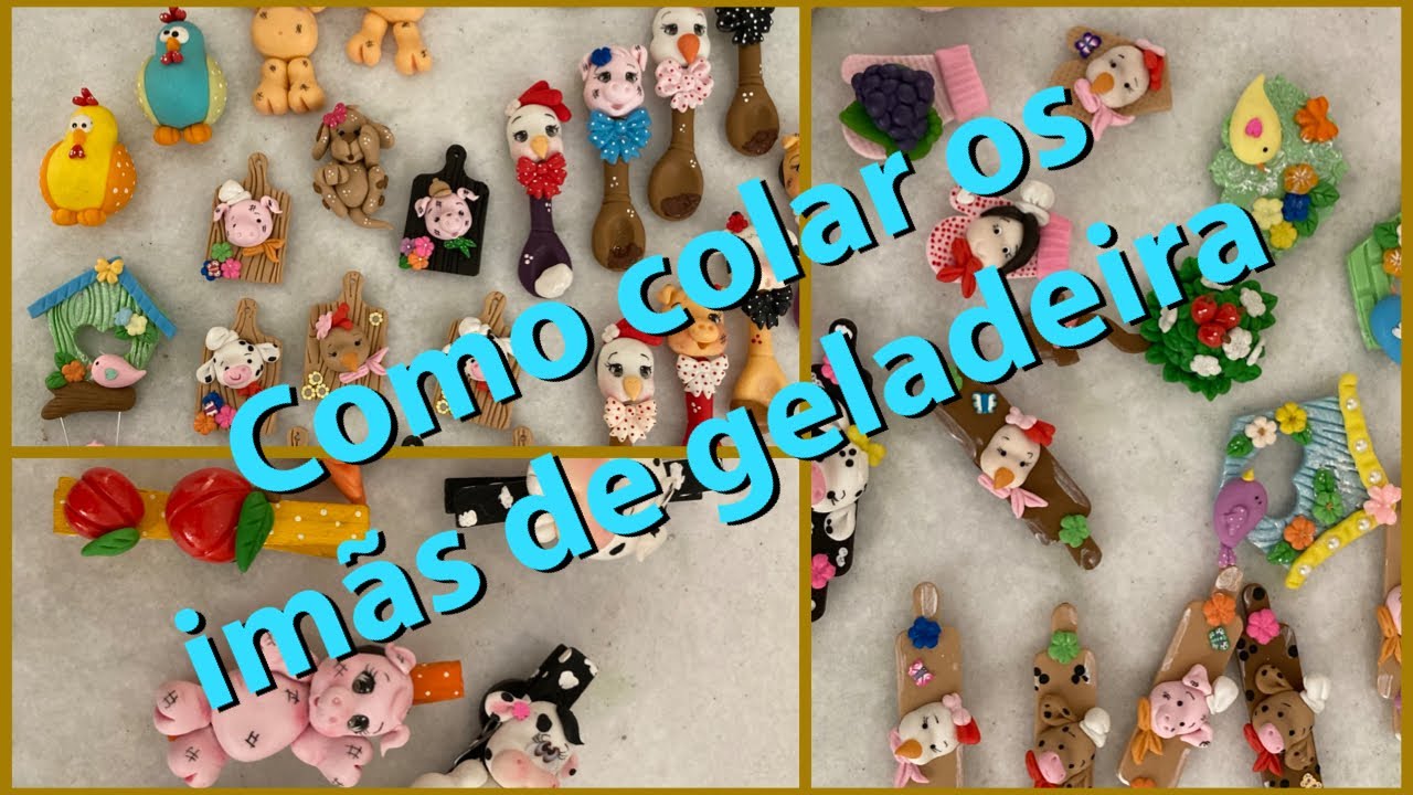 Como colar os imãs de geladeira no passo a passo/ Biscuit