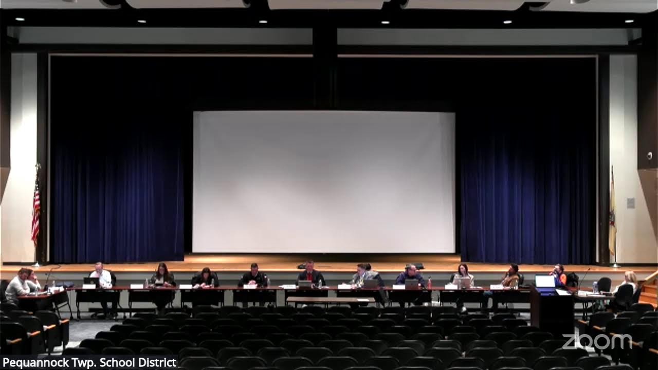March 2, 2026, Pequannock Township School District Work Shop Meeting Agenda