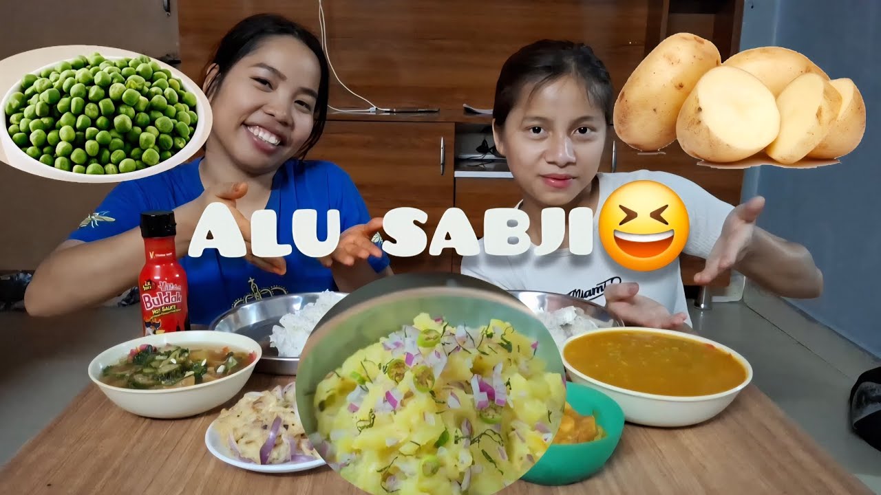Alu Bai mukbang lai Phi ha😄🍚#food #potatomukbang#subscribe 