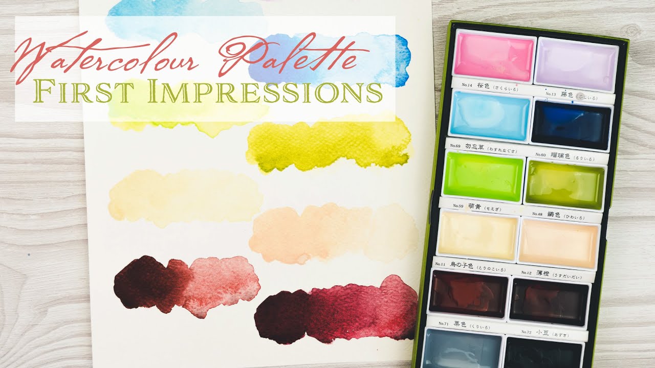 Kuretake Gansai Tambi Palette Swatching and First Impressions