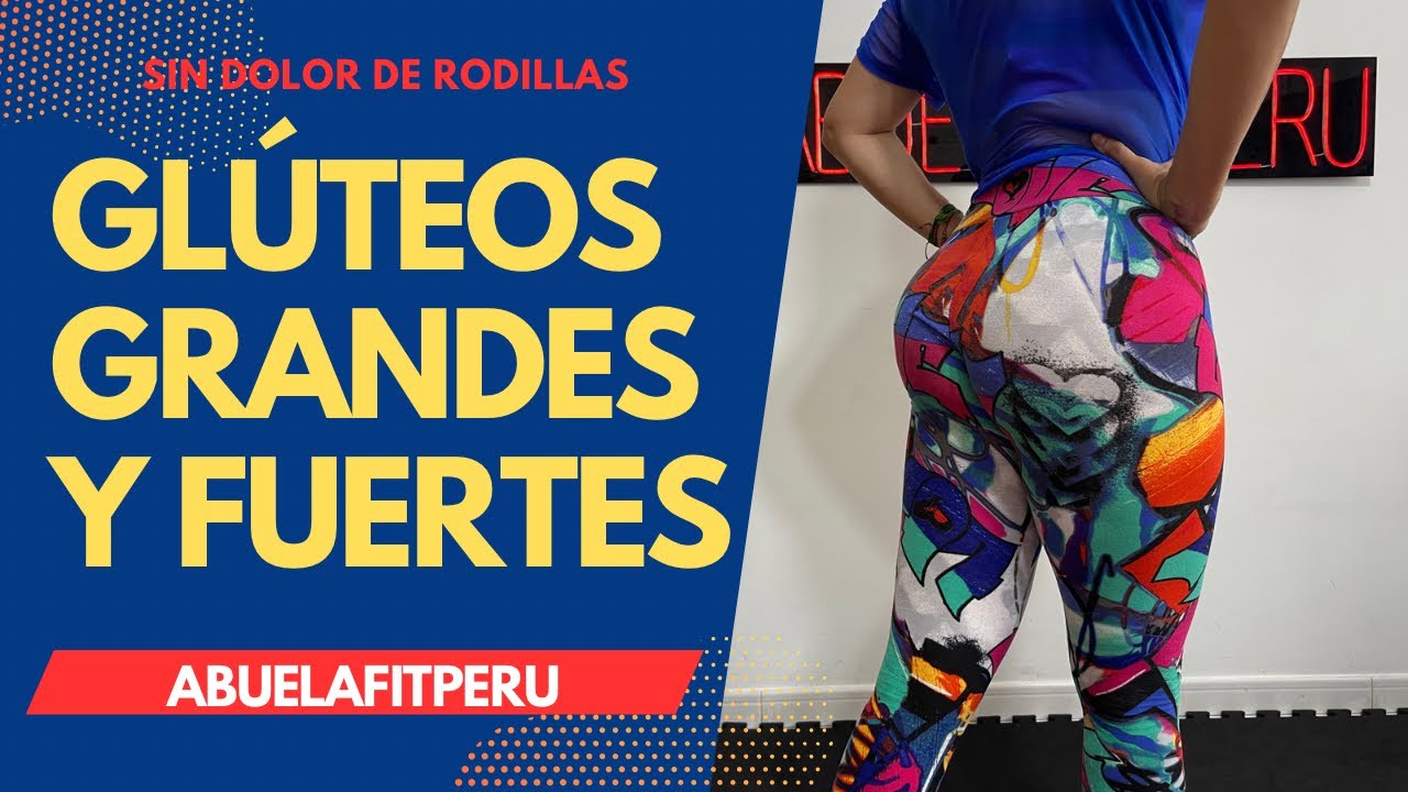 GLÚTEOS DUROS SIN DOLOR DE RODILLAS y sin SENTADILLAS 🍑 #abuelafitperu #glutes #gymencasa #motiva