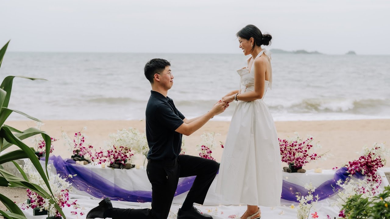 💍 Romantic Marriage Proposal | Benji & Lhazom | Rayong Beach Thailand | KORO Films