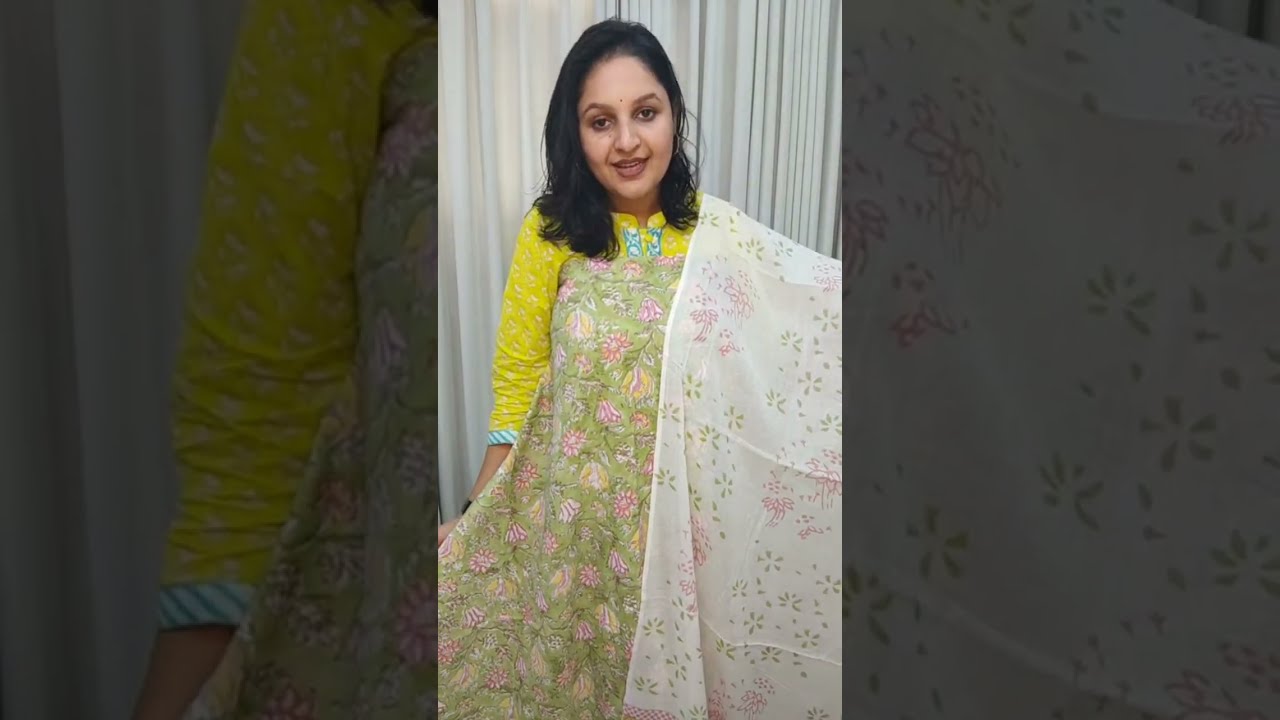 19.2.26 sanganeri' dabu bagru handblock printed cotton suit with cotton dupatta @9992958156
