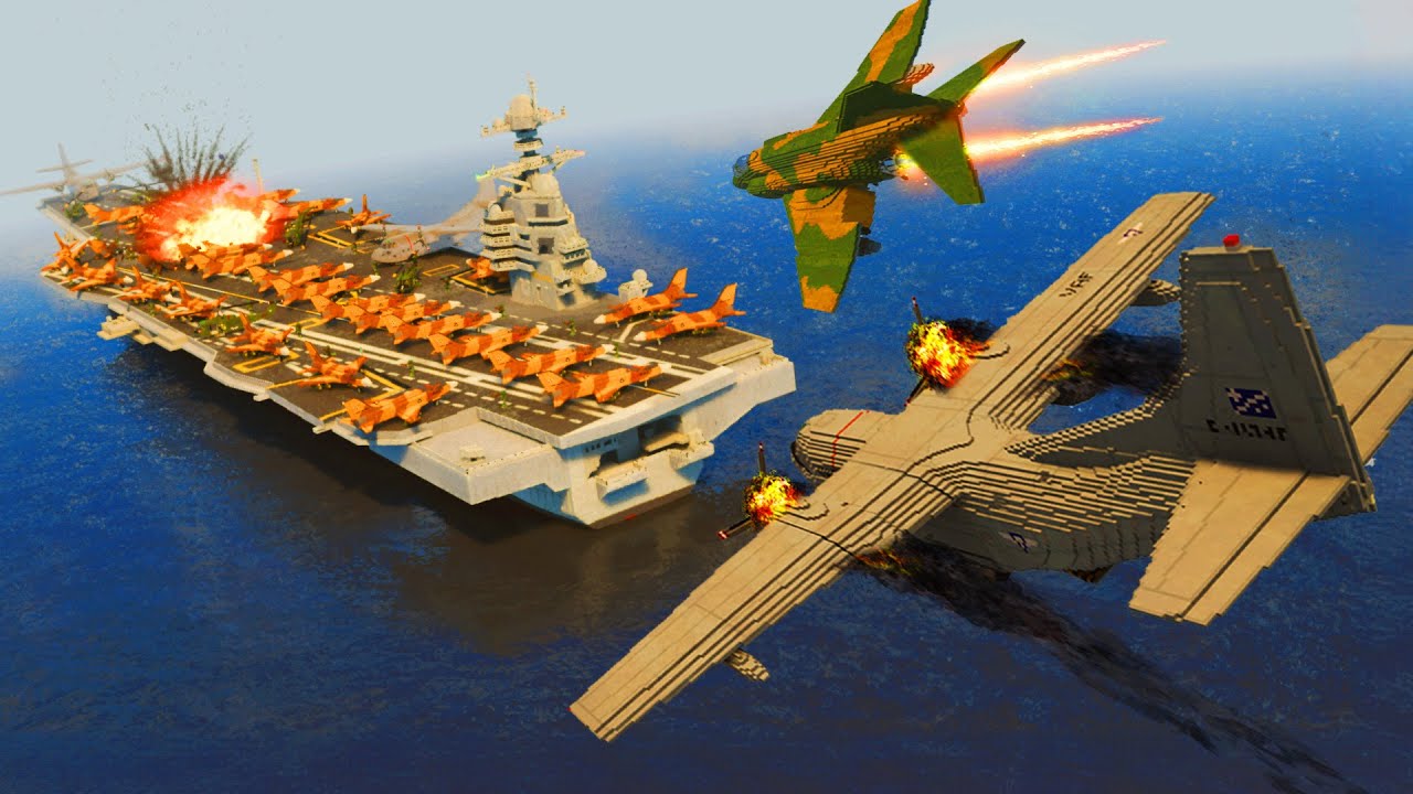 Realsitic Aircraft Carrier Destruction 😱 Teardown