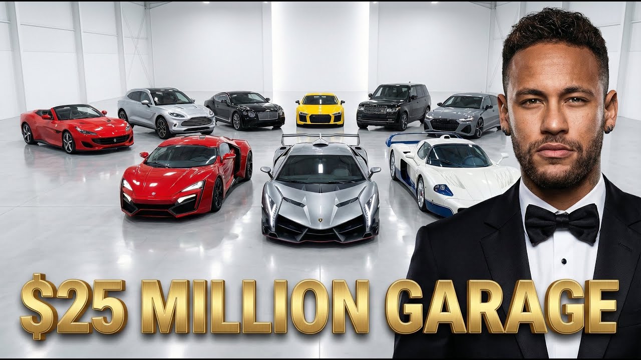 Inside Neymar Jr.’s $25 Million Car Collection: Rare Hypercars & Luxury Fleets