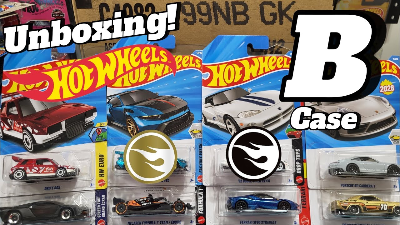 Распаковка кейса Hot Wheels 2026 B! С набором Super Treasure Hunt!