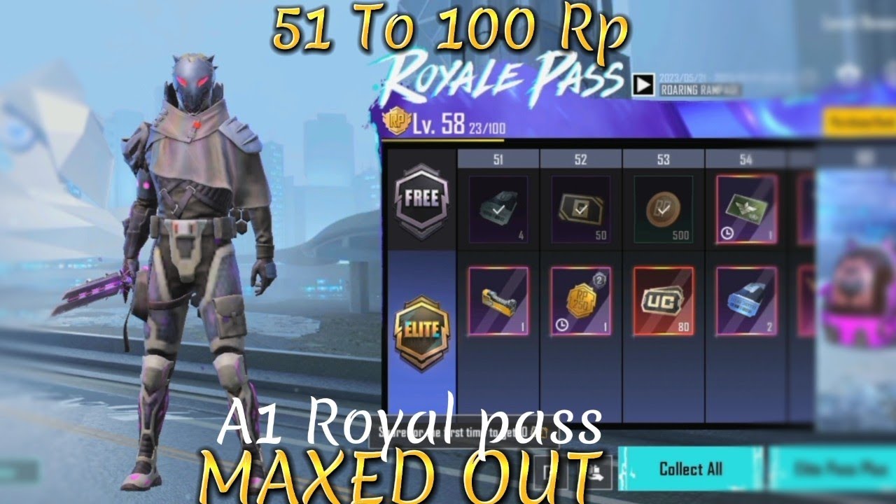 Pubg A1 Royal Pass 51 To100 Rp Maxed Out | PUBG MOBILE.