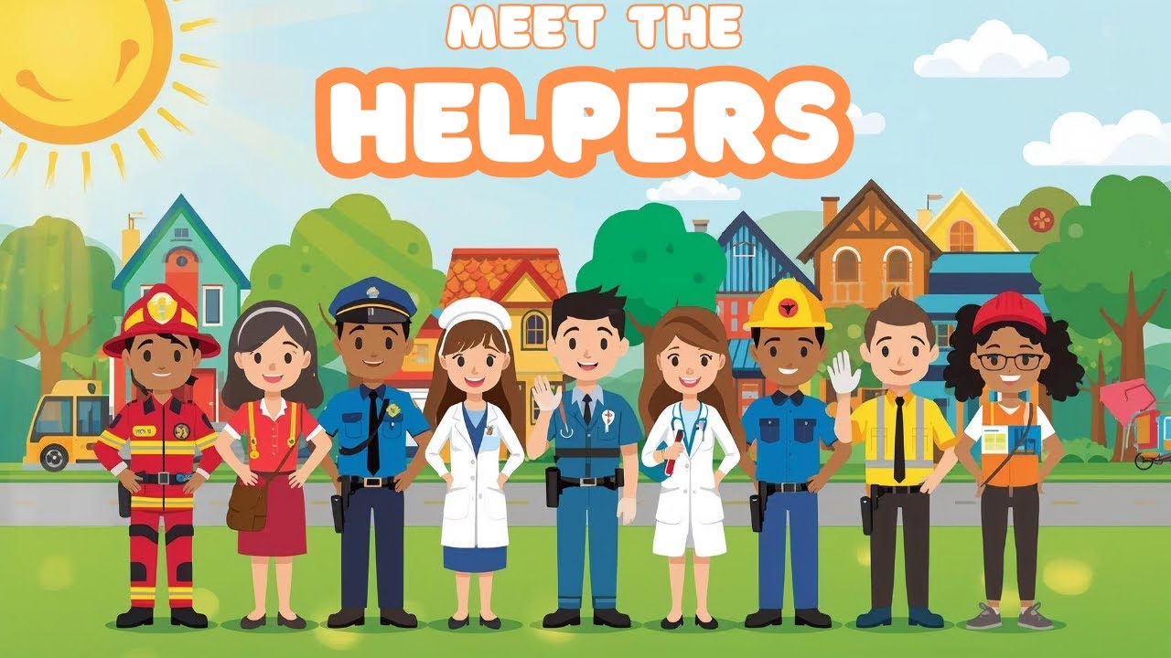 Meet the Helpers | Community Helpers Song | Who Helps Us? | Toddler Learning Song