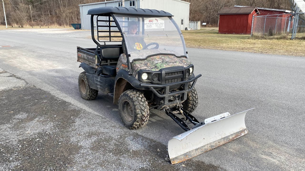 Our Kawasaki Mule plow setup: Getting ready for the snow 