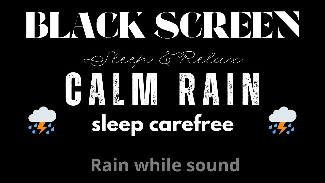 Heavy Rain ASMR 🌧️ Rain Sounds for Sleep | BLACK SCREEN. Relaxation & Stress Relief. SHOOTHING RAIN