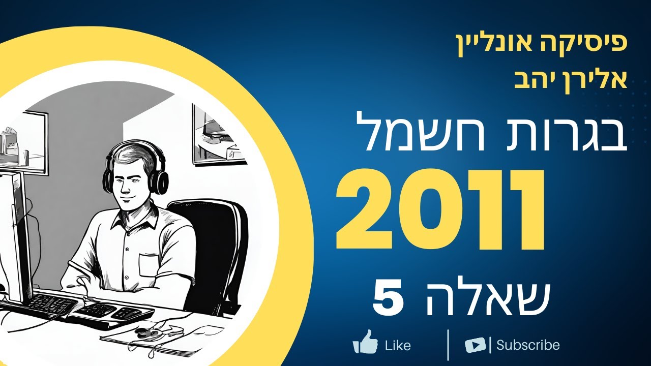 בגרות חשמל 2011 שאלה 5 - מגנטיות - מוט תלוי על שני חוטים בשדה מגנטי חיצוני עם גרף