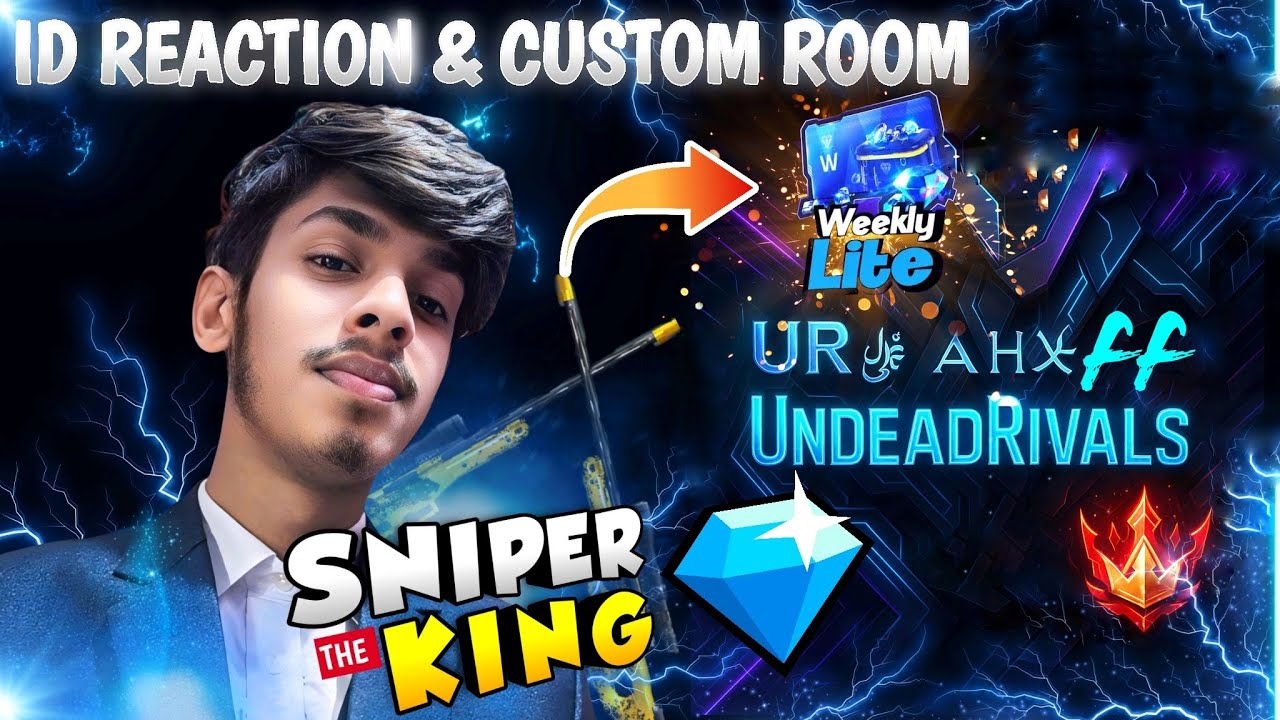 🎯 AHFF || Free Fire Live – ID Reaction + Custom Room & Game Play 🔥