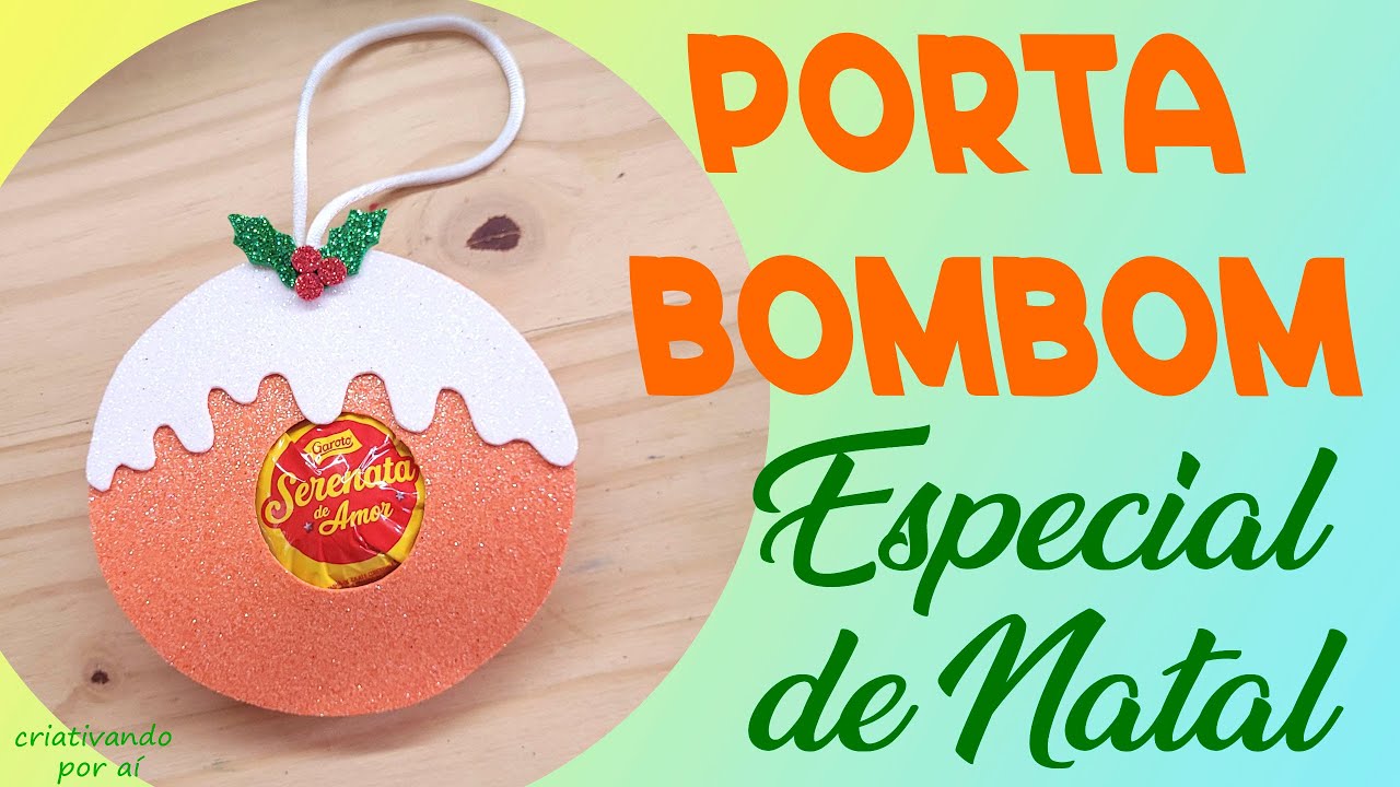 PORTA BOMBOM I ENFEITE DE NATAL I MUITO FÁCIL I NÃO PRECISA DE MOLDE