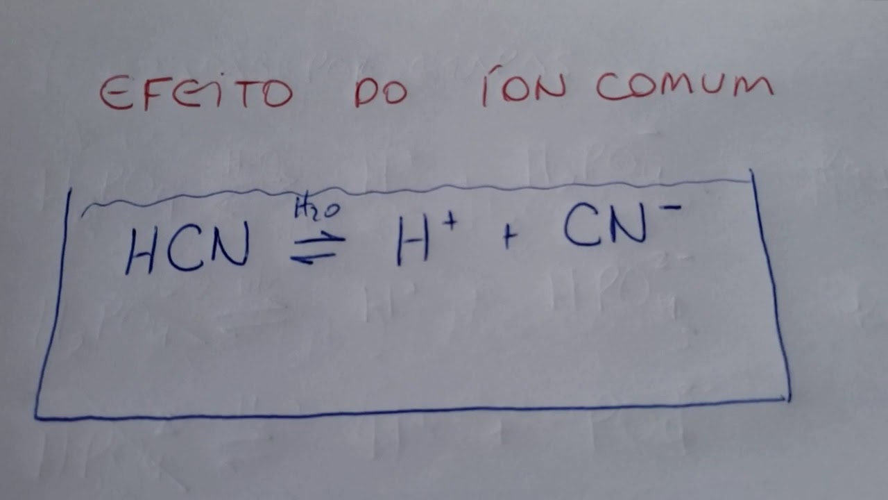 Equilíbrio Iônico (ka e kb) e Efeito do íon comum e não-comum
