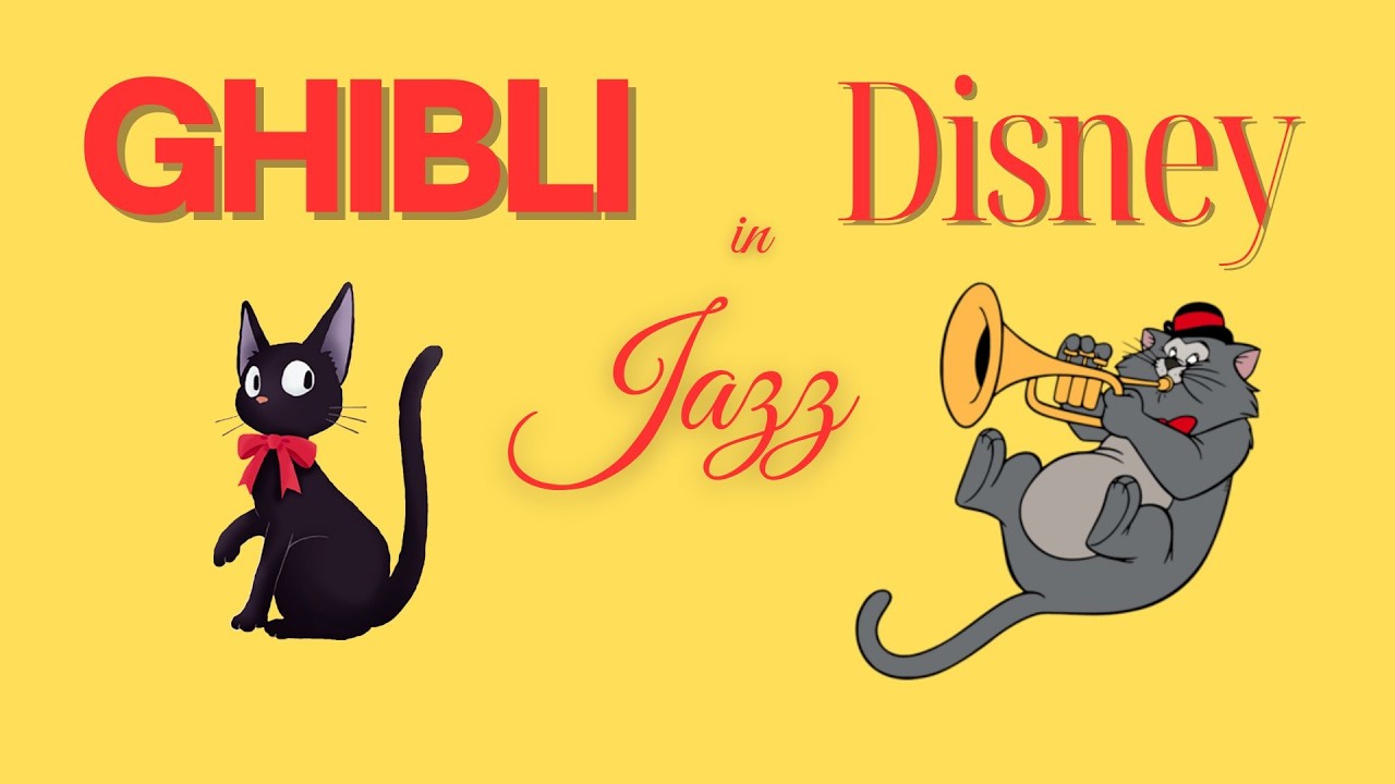 DISNEY & STUDIO GHIBLI Jazz Music Radio ☕ Relaxing Guitar Collection for Studying/Working
