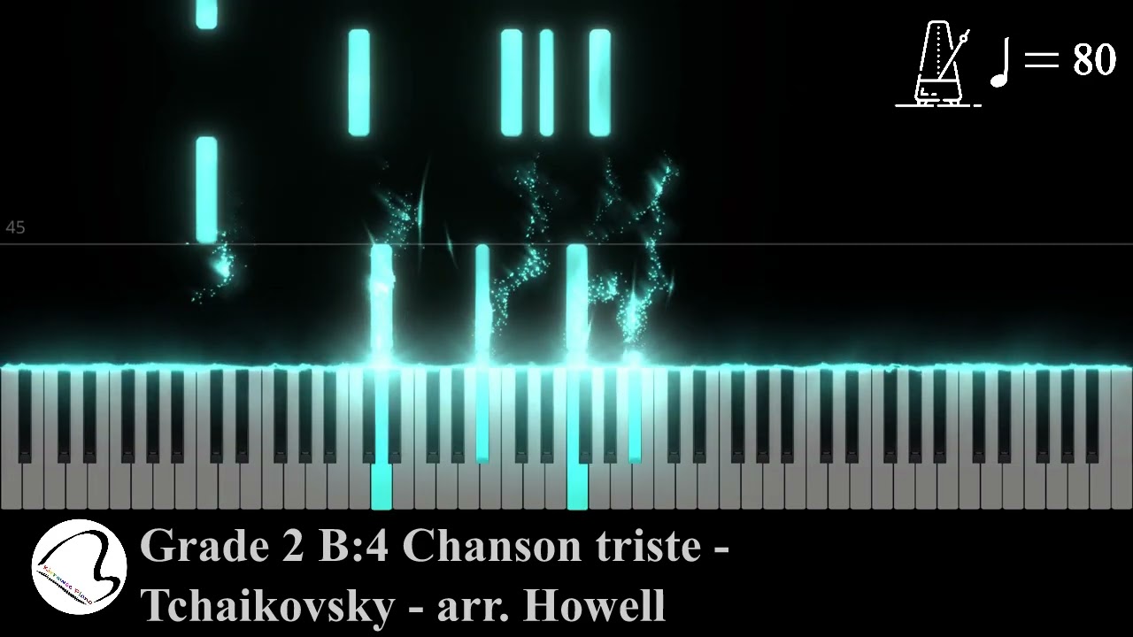 Chanson triste - Piano only - Tempo 80 - AMEB Violin Series 10 Grade 2 List B No. 4