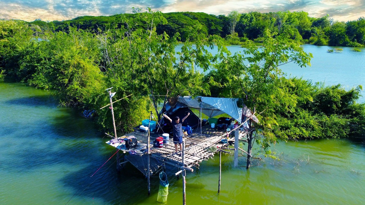 ใช้ชีวิตติดแพกลางน้ำ ตกปลา 2 วัน 2 คืน พายุฤดูหนาว PNU FISHING