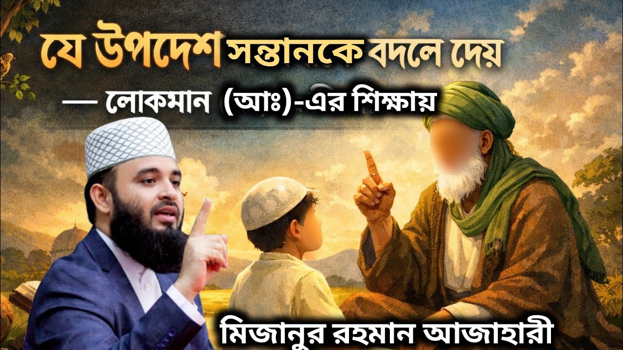 যে উপদেশ সন্তানকে বদলে দেয়– লোকমান (আঃ)-এর শিক্ষায়।। Mizanur Rahman Azahari waz 