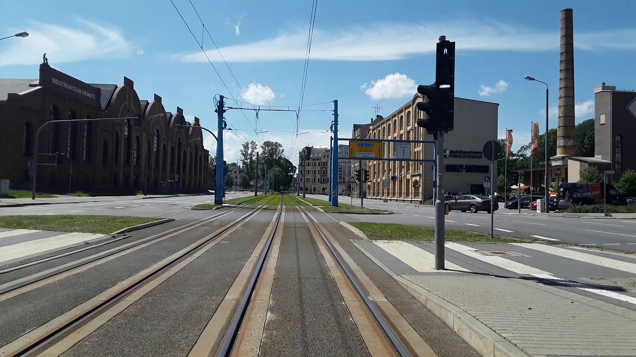 Führerstandsmitfahrt CVAG Linie 1 Zentralhaltestelle-Schönau