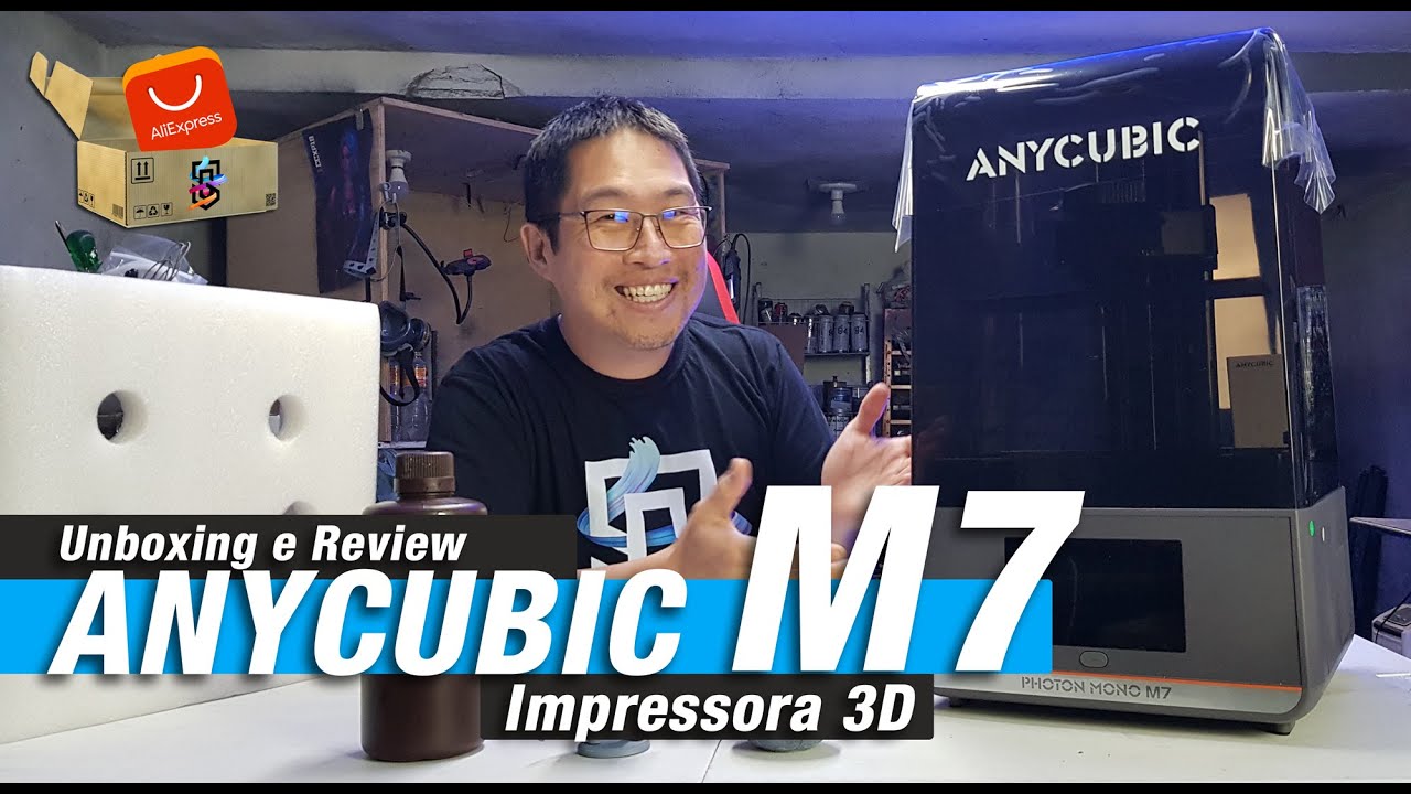 ANYCUBIC PHOTON MONO M7 - IMPRESSORA DE RESINA - UNBOXING E REVIEW