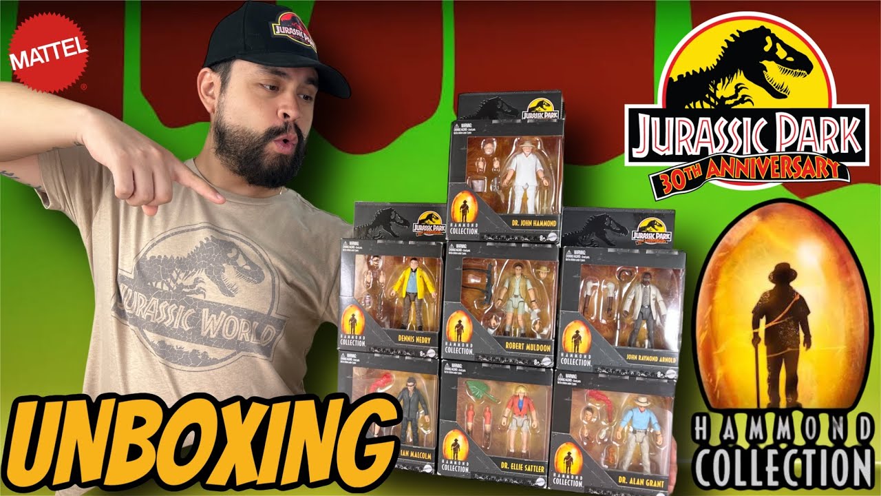 🦖 Mega Unboxing de HAMMOND COLLECTION | Personajes de Jurassic Park 30 Aniversario