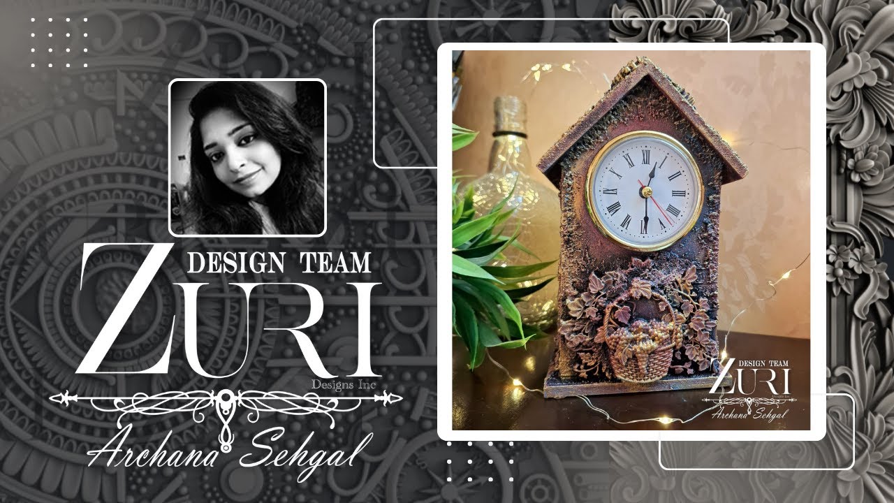 Zuri D Birdhouse Clock by @Archanasehgalposts #zuridesigns #tutorial #mixedmedia