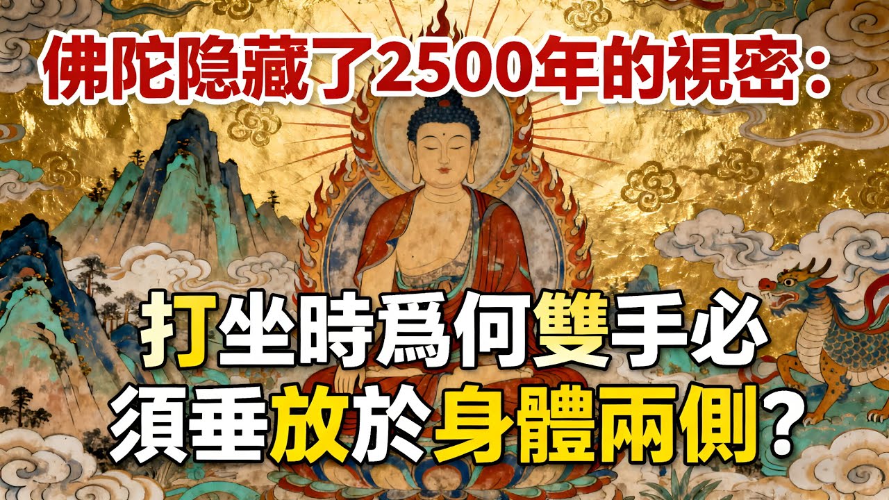 佛陀隱藏了2500年的祕密：打坐時爲何雙手必須垂放於身體兩側？#佛教 #佛法 #佛教玄學 #佛教智慧 #佛學知識 #佛學智慧 #修心修行 #佛教文化 #禪悟人生 #傳統文化