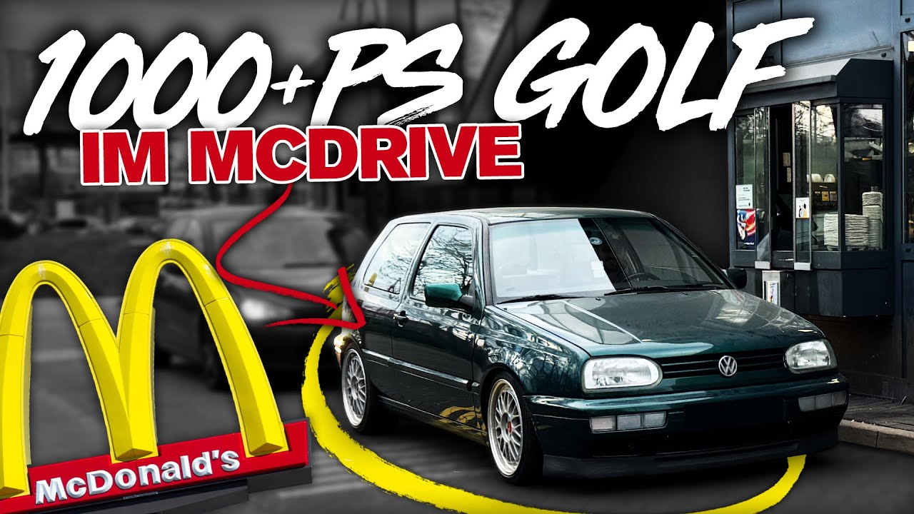 Mit 1000 PS durch den McDrive! Erste Probefahrt mit dem Oma Golf und neuer Kurbelwelle