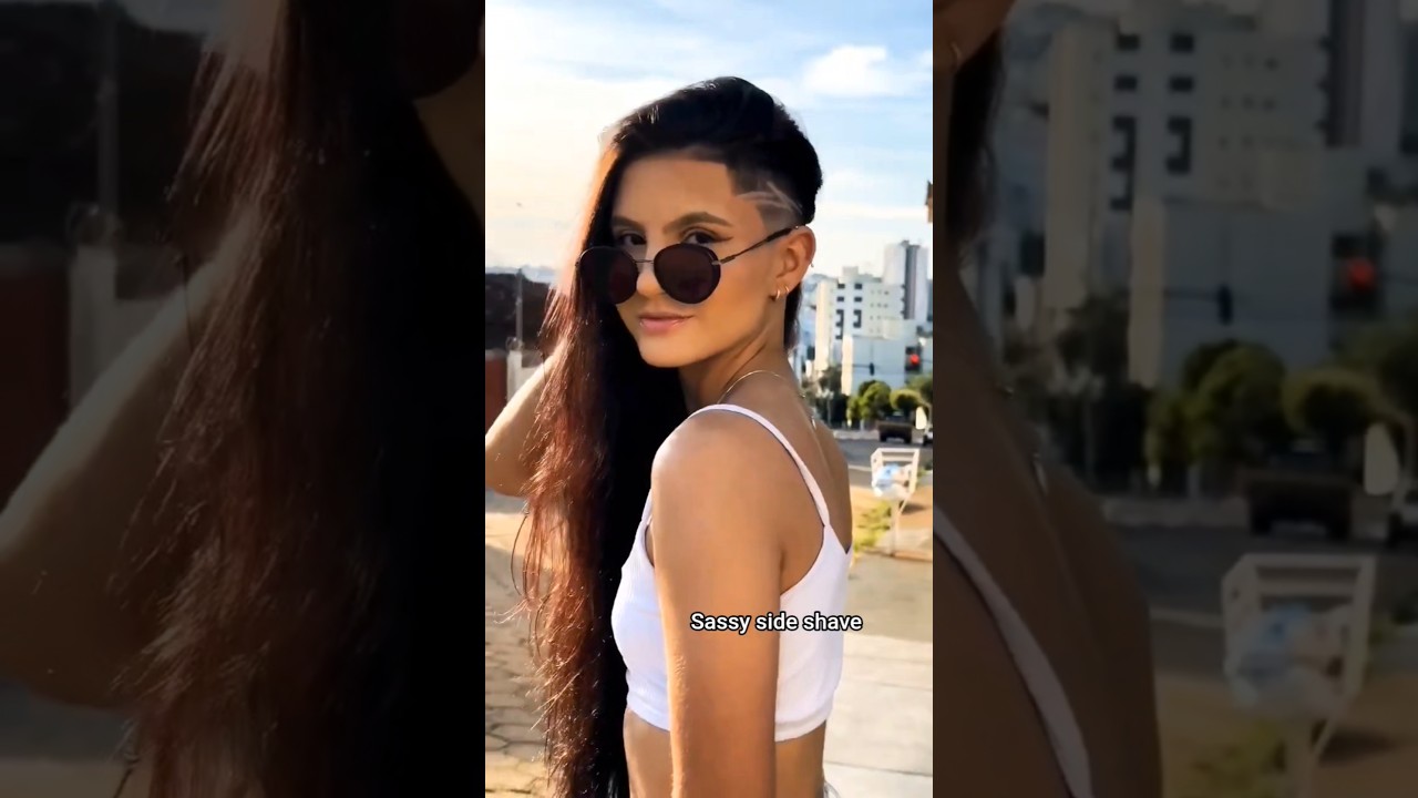 Sassy Side Shave With Undercut Hairstyle | trendy half shave #sideshave #hairstyle #shorts #sidecut