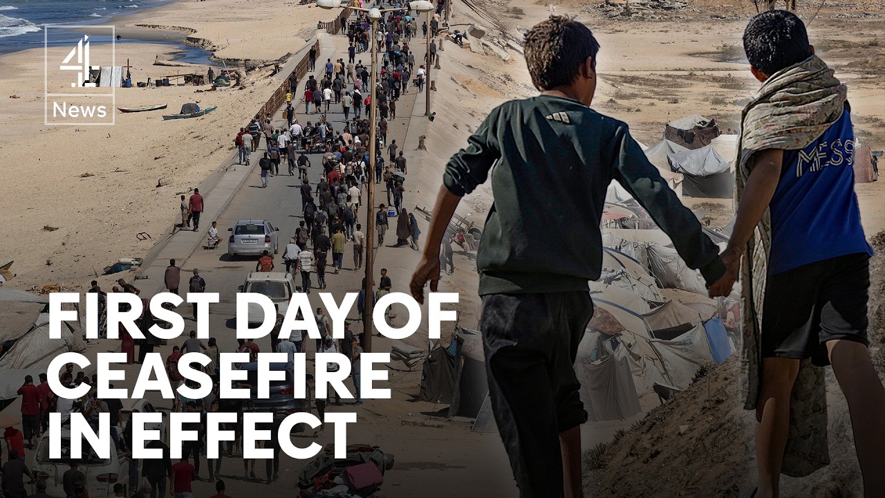 As ceasefire begins Gazans return to what is left of their homes