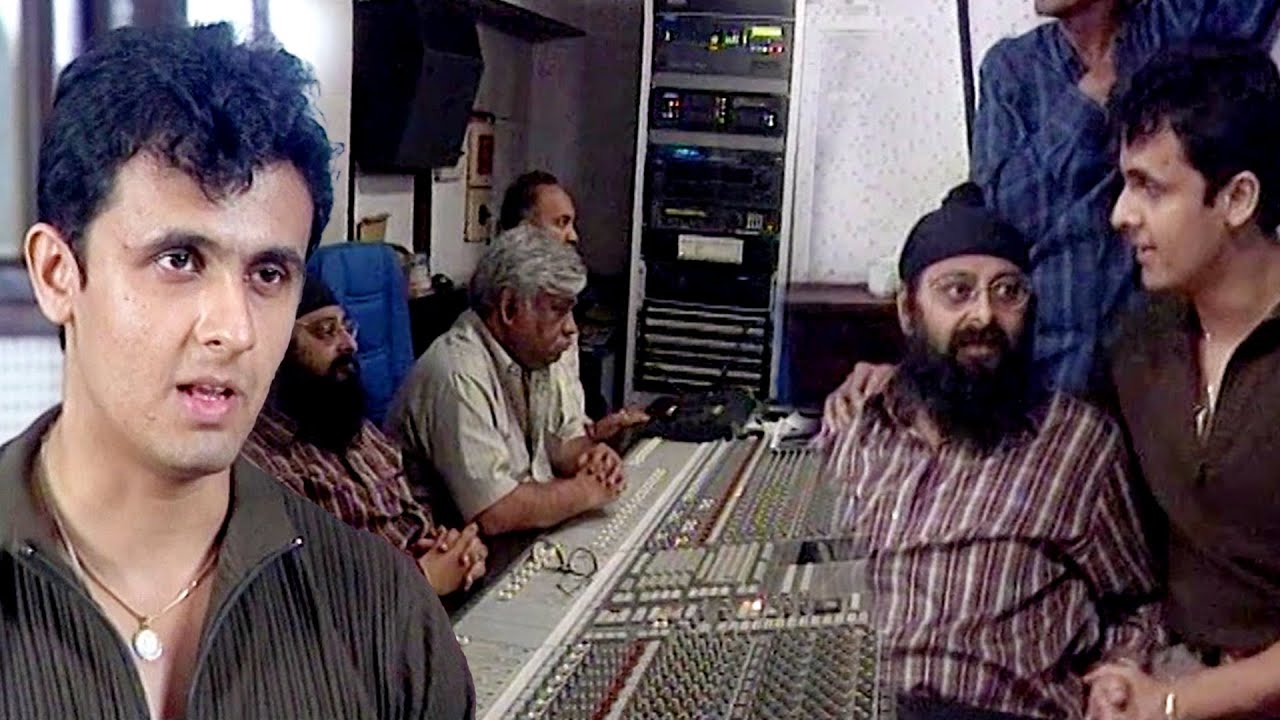 Sonu Nigam At Song Recording Of Film 