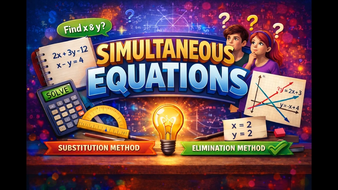 Simultaneous Equations in 60 Seconds! 🔥#maths 