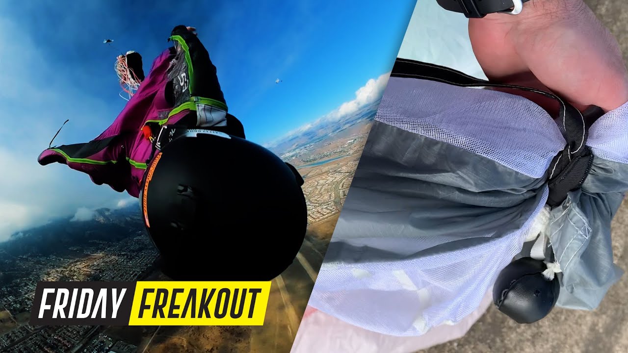 Friday Freakout: Wingsuiter Has Pilot Chute In Tow, Caused by Bridle Knot