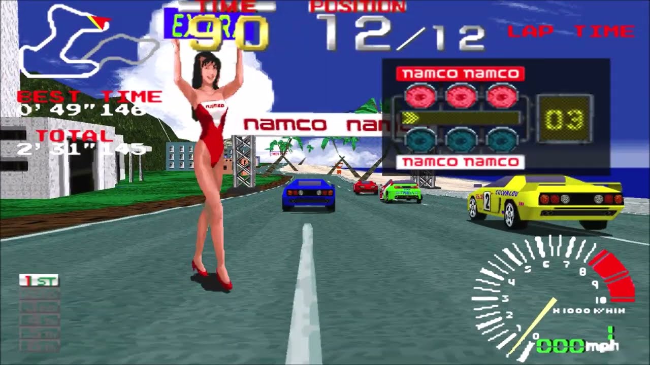 Ridge Racer PS1 Mid level Race
