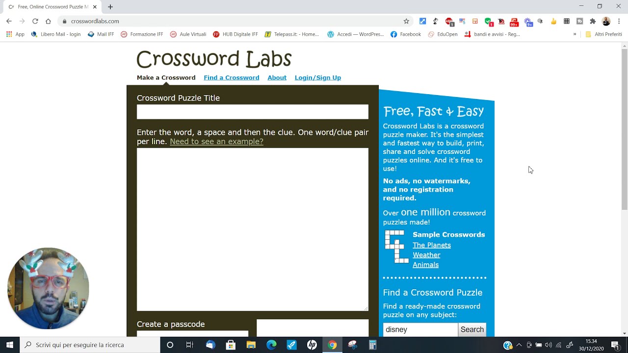 Andrea Cartotto - Come creare un cruciverba online con Crossword Labs