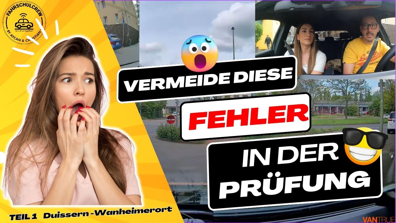 Fehler in der Prüfung, schwierige Stellen, Fallen in der Fahrprüfung