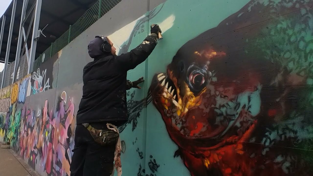 Street Art - Entstehung eines Graffiti - Schlachthofstrasse Basel