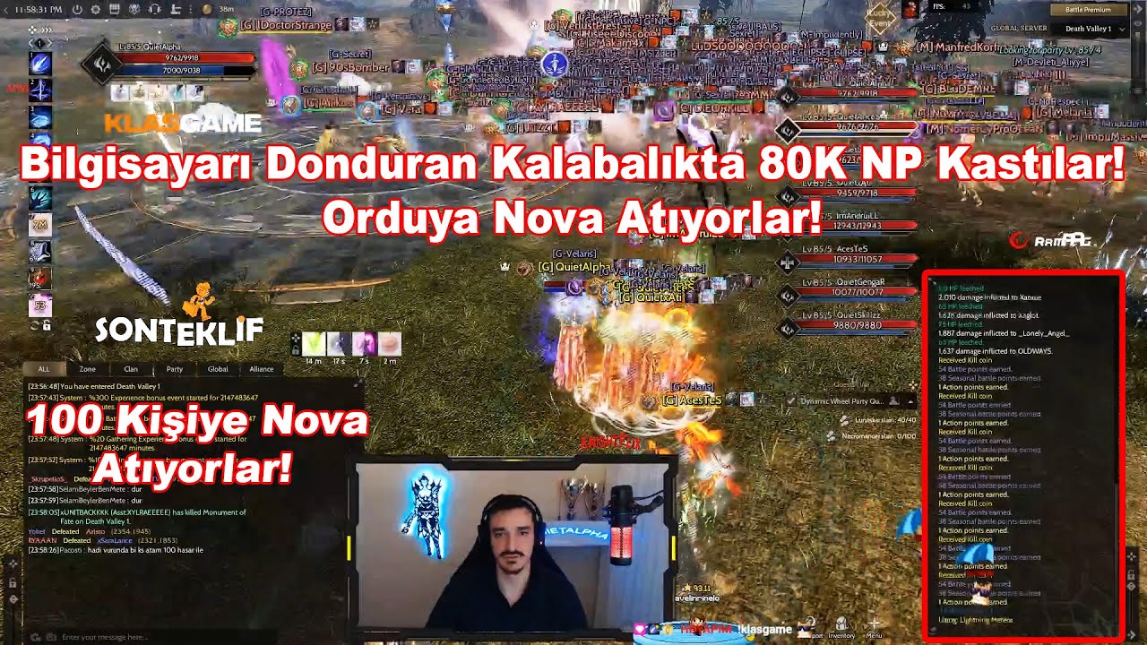 QuietAlpha - Mage Ekip Orduya Nova Atıyorlar! 80K NP Kasıyorlar! | Rise Online