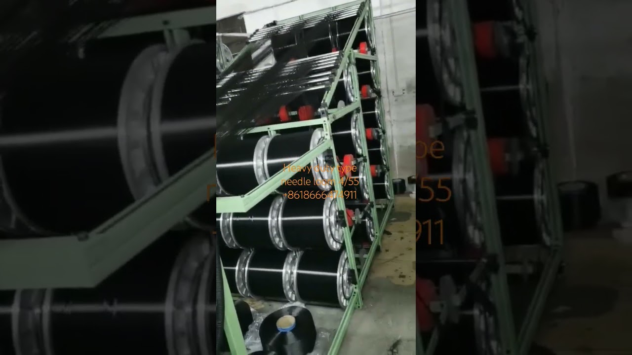 Heavy duty needle loom 6/55 suitable to make heavy PP tapes and safety belts.8618666474911
