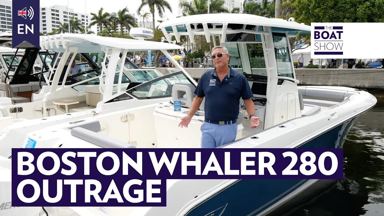 BOSTON WHALER 280 OUTRAGE Motor Boat seen at Palm Beach Boat Show 2025 - The Boat SHow
