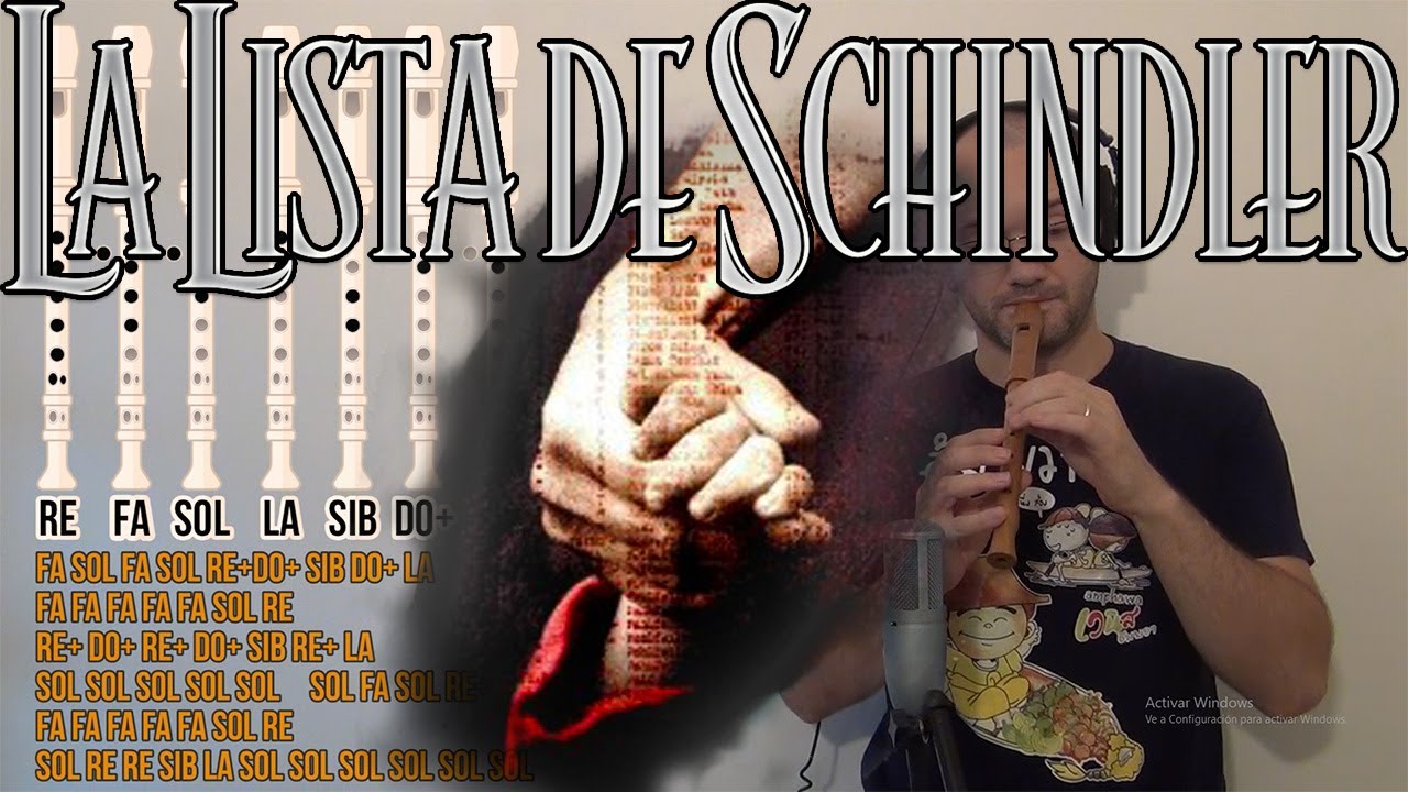 La Lista de Schindler - LA MELODÍA MÁS TRISTE - Música película - Tutorial Flauta Dulce con notas